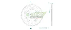 Produktzeichnung Kettenrad 51-13025-45