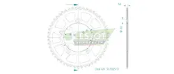 Produktzeichnung Kettenrad 51-13025-51